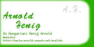 arnold henig business card